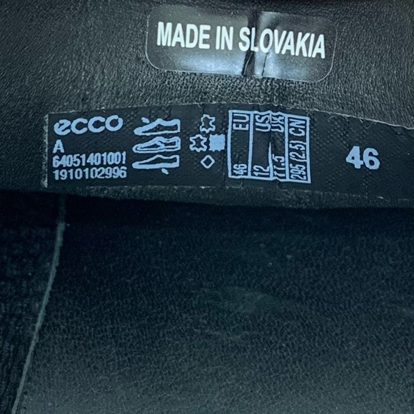 ECCO Vitrus Men’s Solid Black Slip On Rounded Almond Toe Loafers Size EU46 US 12 - Picture 15 of 15